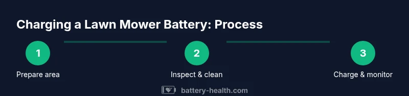 Process diagram for charging lawn mower battery