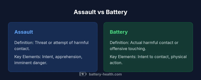 Assault versus battery infographic