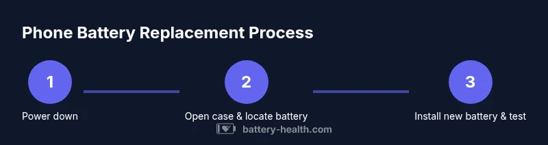 Process steps for replacing a phone battery