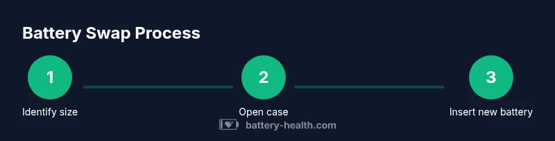 Process diagram for Subaru key fob battery replacement