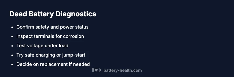 Checklist for diagnosing a dead battery
