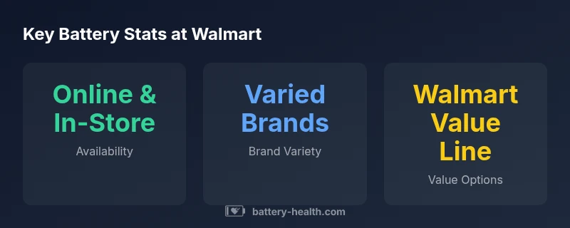 Infographic showing Walmart battery categories and buying tips