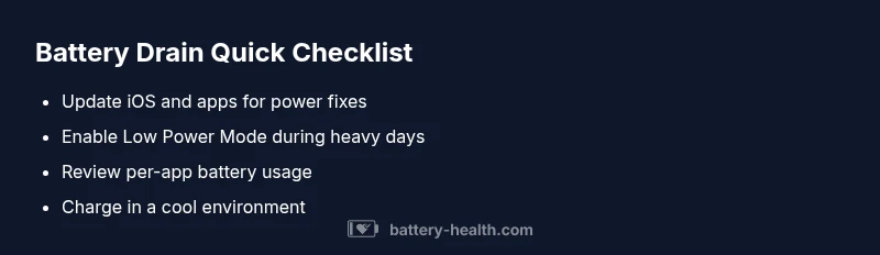 Checklist for reducing iPhone battery drain