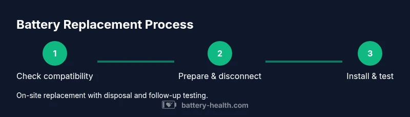 Process flow for mobile car battery replacement