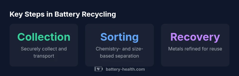 Infographic showing battery recycling flows and stakeholders