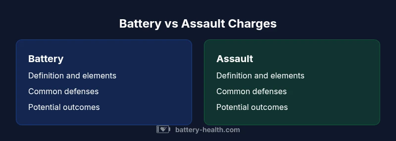 Comparison chart of battery vs assault charges