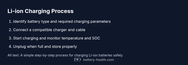 Tailwind-based infographic showing Li-ion charging steps.