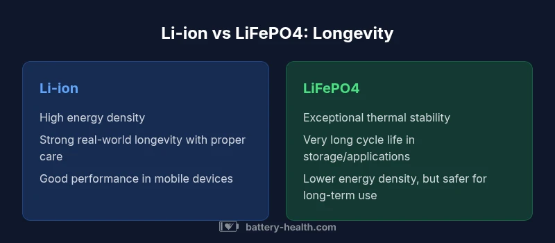Comparison of Li-ion and LiFePO4 longevity