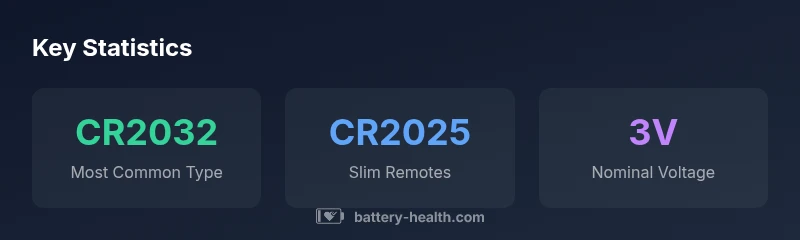 Visual infographic showing common key fob battery types