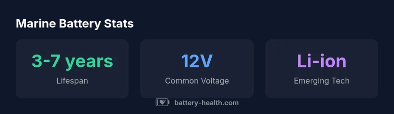 Marine battery statistics infographic