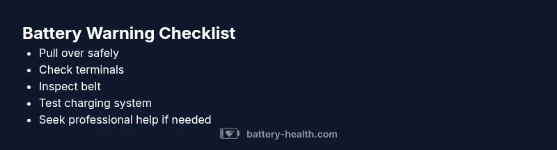 Checklist for diagnosing battery warning light