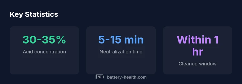 Key statistics about battery acid and concrete